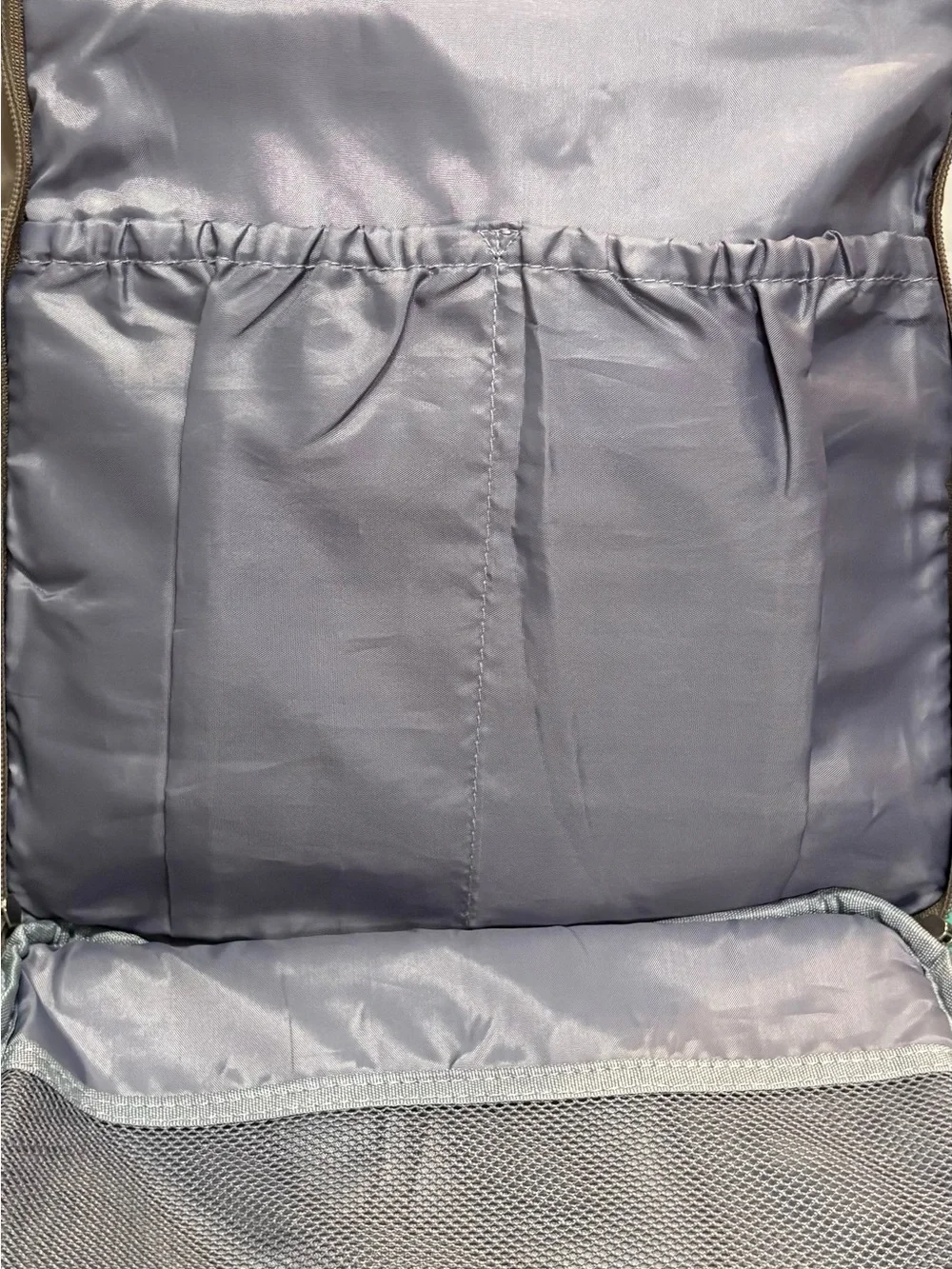 Diaper Backpack in Taupe with Tan Trim by